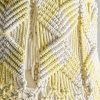 Lámpara de techo de diseño étnico 60 macramé algodón blanco y amarillo 4