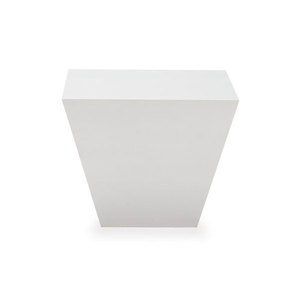 Mesa auxiliar de diseño moderno nórdico 55 madera de roble acabado blanco 2