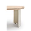 Mesa de centro de diseño moderno nórdico NORI 120_85 madera de fresno acabado natural claro y crema 4