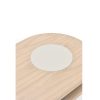 Mesa de centro de diseño moderno nórdico NORI 120_85 madera de fresno acabado natural claro y crema 5