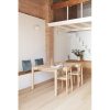 Mesa de comedor extensible de diseño moderno nórdico ATLAS 160+40 madera fresno acabado natural claro 3