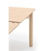 Mesa de comedor extensible de diseño moderno nórdico ATLAS 160+40 madera fresno acabado natural claro 4