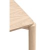 Mesa de comedor extensible de diseño moderno nórdico ATLAS 160+40 madera fresno acabado natural claro 6