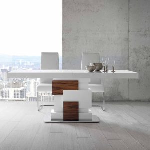 Mesa de comedor extensible de diseño moderno REBECCA E madera diferentes  tamaños y acabados