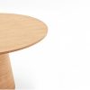 Mesa de comedor redonda de diseño nórdico CEP Ø157 madera fresno acabado natural 4