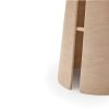 Mesa de comedor redonda de diseño nórdico CEP Ø157 madera fresno acabado natural claro 5