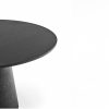 Mesa de comedor redonda de diseño nórdico CEP Ø157 madera fresno acabado negro 2