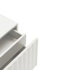 Mesita de diseño moderno minimalista SIERRA 48 acabado blanco 2