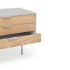 Mueble TV de diseño moderno minimalista SIERRA 180 gris natural y roble 2