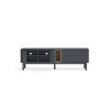 Mueble TV de diseño moderno nórdico CORVO 180 gris antracita 3