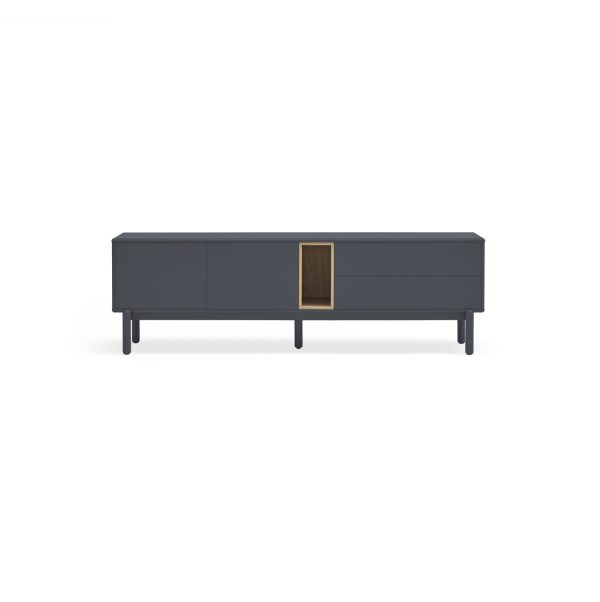 Mueble TV de diseño moderno nórdico CORVO 180 gris antracita