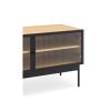 Mueble TV de diseño moderno y vanguardista BLUR 180 en madera roble y cristal 2