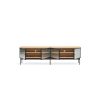 Mueble TV de diseño moderno y vanguardista BLUR 180 en madera roble y cristal 4