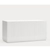 Mueble aparador de diseño moderno minimalista DORIC 150 blanco y crema 3