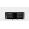 Mueble aparador de diseño moderno minimalista DORIC 200 negro y antracita 2