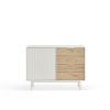 Mueble aparador de diseño moderno minimalista SIERRA 108 blanco y roble
