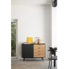Mueble aparador de diseño moderno minimalista SIERRA 108 negro y roble 2
