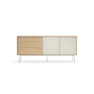 Mueble aparador de diseño moderno minimalista YOKO 180 acabado roble y crema