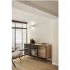 Mueble aparador de diseño moderno y vanguardista BLUR 140 en madera roble y cristal 2