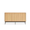Mueble aparador de diseño moderno y vanguardista BLUR 140 en madera roble y cristal 5