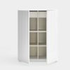 Mueble auxiliar de diseño moderno minimalista DORIC 92 blanco y crema 2