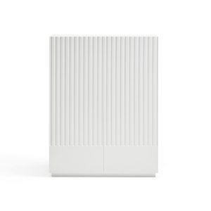 Mueble auxiliar de diseño moderno minimalista DORIC 92 blanco y crema