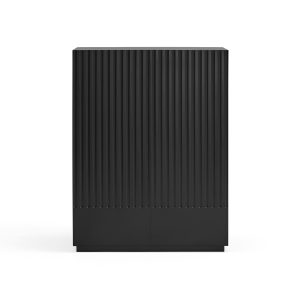 Mueble auxiliar de diseño moderno minimalista DORIC 92 negro y antracita