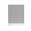Mueble auxiliar de diseño moderno minimalista SIERRA 97 gris claro 5