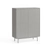 Mueble auxiliar de diseño moderno minimalista SIERRA 97 gris claro 7