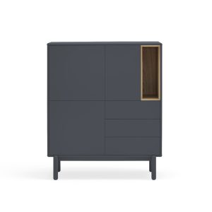 Mueble auxiliar de diseño moderno nórdico CORVO 100 gris antracita