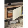 Mueble de televisión de diseño moderno minimalista YOKO 180 acabado roble y crema 3