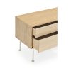 Mueble de televisión de diseño moderno minimalista YOKO 180 acabado roble y crema 4