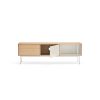 Mueble de televisión de diseño moderno minimalista YOKO 180 acabado roble y crema 7