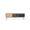 Mueble de televisión de diseño moderno minimalista YOKO 180 acabado roble y gris antracita 6
