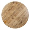 609031 Mesa de comedor redonda diseño rústico industrial 130 madera de mango y patas de hierro