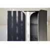Armario de diseño moderno minimalista CURVA 100 acabado negro mate y gris arena mate 4