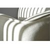 Butaca diseño moderno lineas redondeadas tapizada blanco y gris y metal negro mate 7