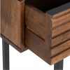 Consola diseño rústico industrial madera mango negro y natural con patas de hierro