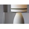 Lámpara de sobremesa de diseño clásico MARRUECOS 87 cerámica blanco roto y pantalla algodón blanco 3