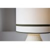 Lámpara de sobremesa de diseño clásico MARRUECOS 87 cerámica blanco roto y pantalla algodón blanco 4