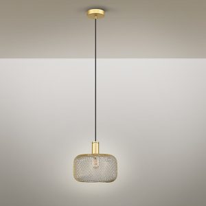 Lámpara de techo LED de diseño moderno OSIRIS Ø28 malla metálica acabado dorado 2