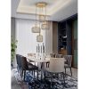 Lámpara de techo LED de diseño moderno OSIRIS Ø58 metal malla metálica acabado dorado