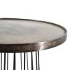 Mesa de centro redonda de diseño vintage ANTIQUE Ø45 aluminio y hierro acabado bronce envejecido 2