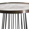 Mesa de centro redonda de diseño vintage ANTIQUE Ø45 aluminio y hierro acabado bronce envejecido 3
