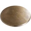 Mesa de centro redonda de diseño vintage ANTIQUE Ø80 aluminio acabado bronce envejecido 3