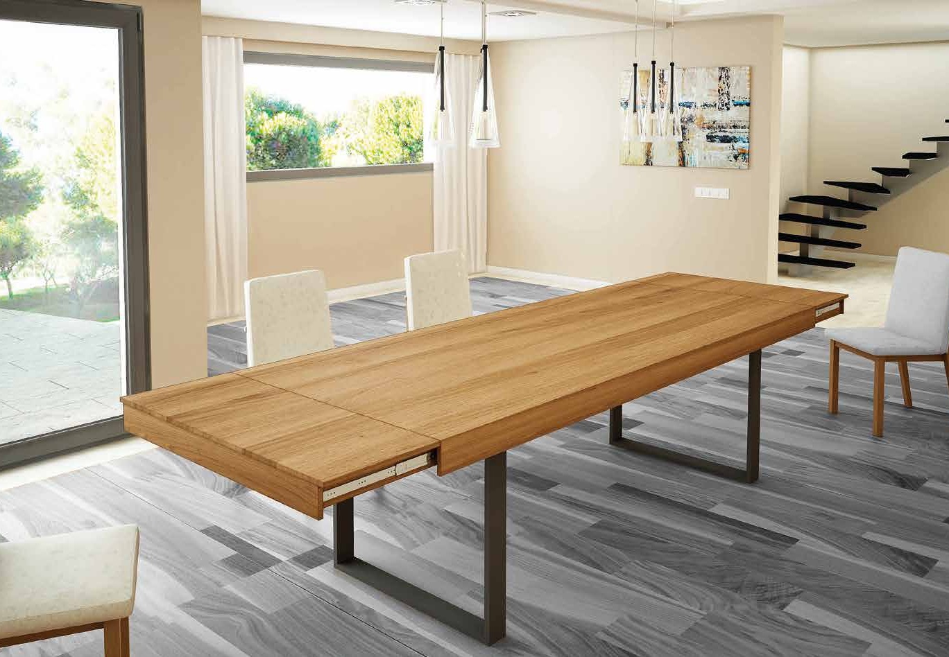 Mesa de comedor extensible de diseño moderno REBECCA E madera diferentes  tamaños y acabados