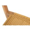 Silla con reposabrazos de diseño vintage madera de teca acabado natural y ratán 6