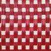 Silla de diseño vintage RIVOLI aluminio imitación bambú y textil acabados color rojo y crema 4
