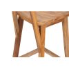 Taburete alto de diseño vintage étnico madera de teka y ratán acabado natural 2