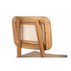Taburete alto de diseño vintage étnico madera de teka y ratán acabado natural 3